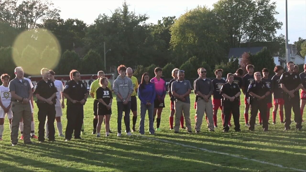 Officer Dominic Francis Honored at Bluffton Van Buren Soccer Game.jpg